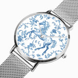 Premium stainless steel watch with horse design for horse lovers