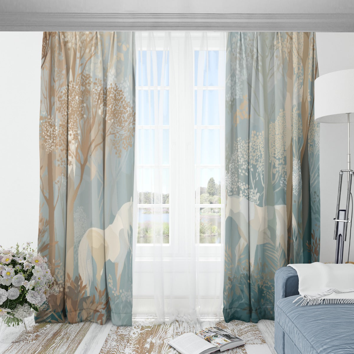 Misty Flair - Light-shielding Window Curtain (Hook Type)