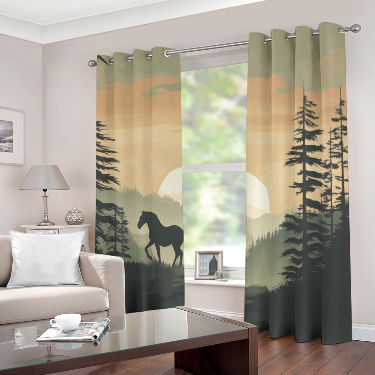 Dusk Path - Light-shielding Window Curtain (Grommet Type)