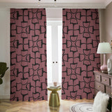 DRing Horse Bit Design Blackout Curtains (Maroon)