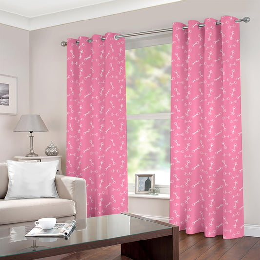 Horse Bit  Design Blackout Curtains (Pink)