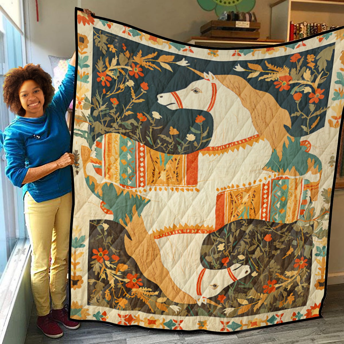 Grey Pokers Quilt Blanket