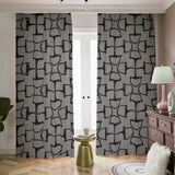 DRing Horse Bit Design Blackout Curtains (Grey)