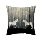 In Woods Velvet Bordered Throw Pillow Covers