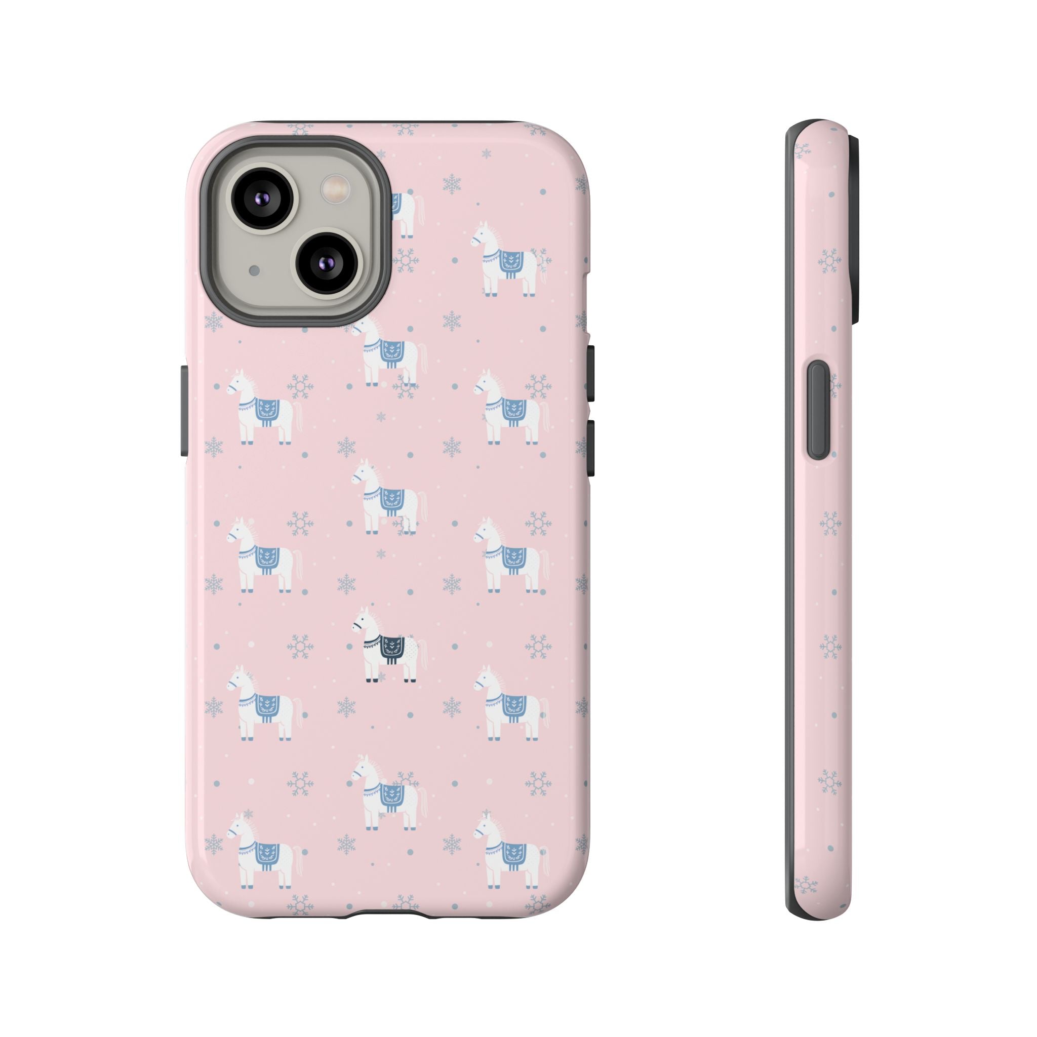 Horse Design Phone Case (Light Pink)