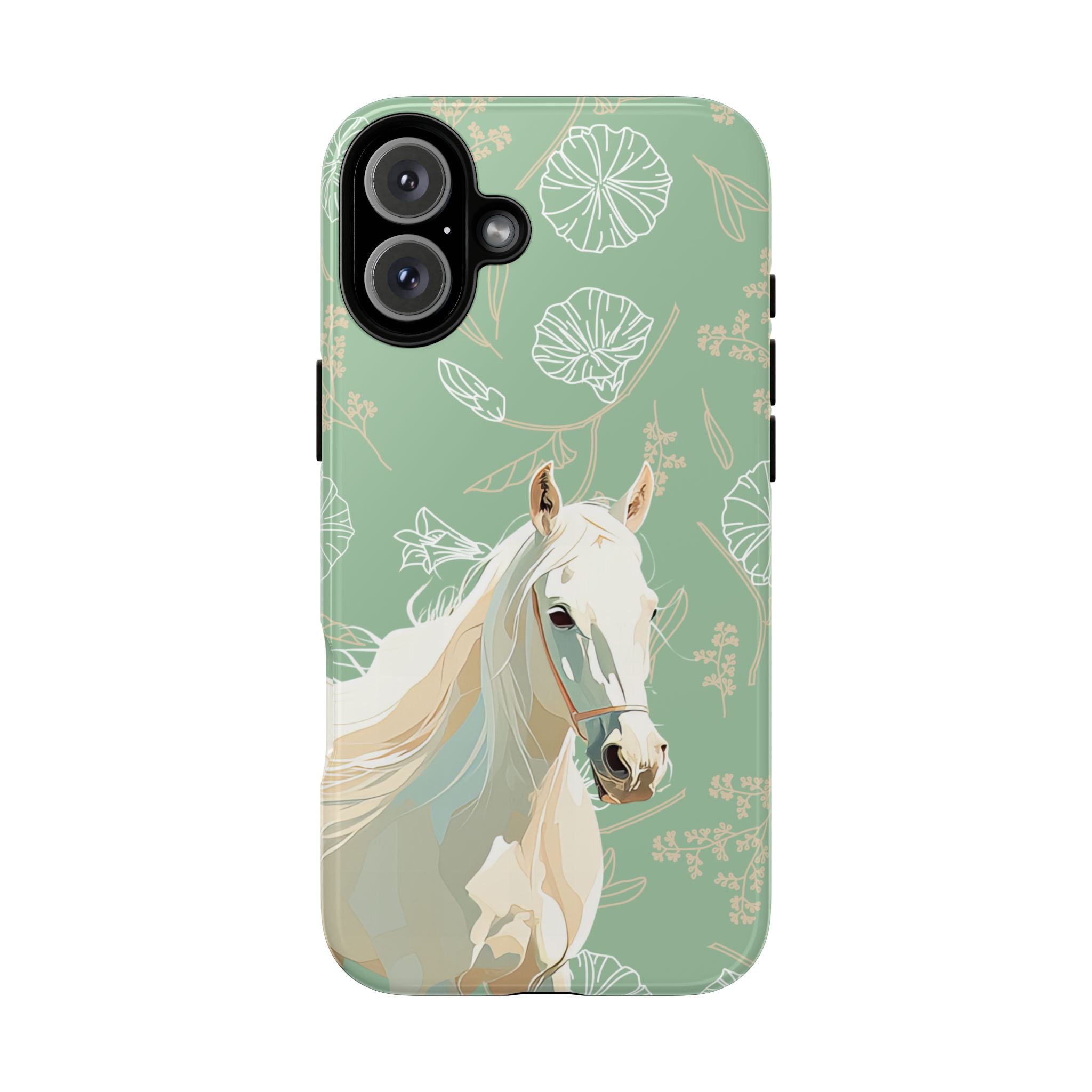 Pastel Green Horse Design Phone Case