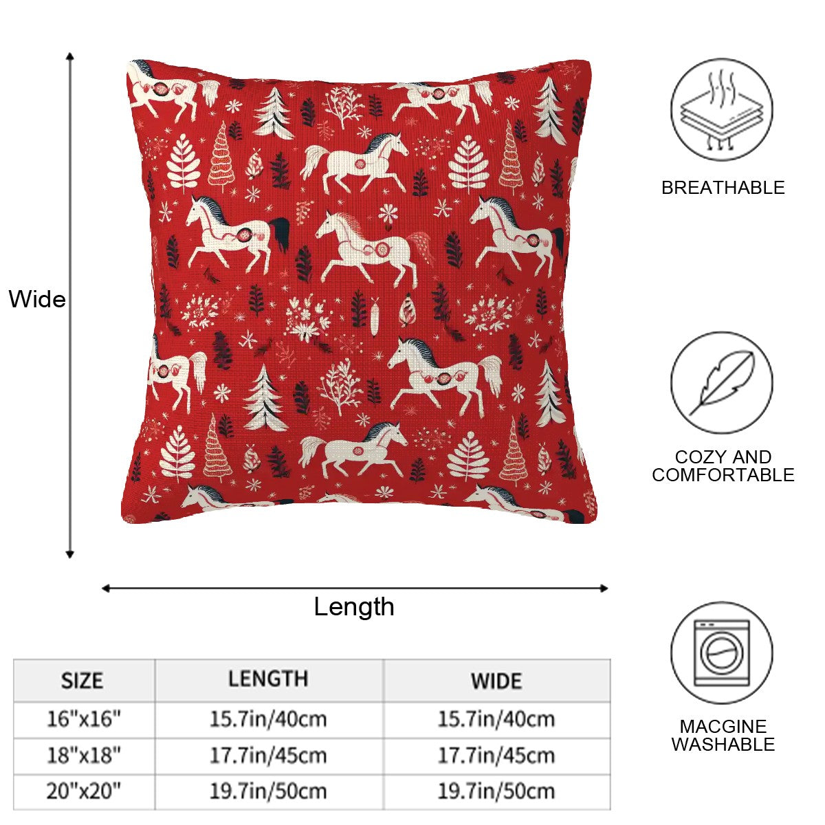 Chritmas Jog Throw Pillow Cover