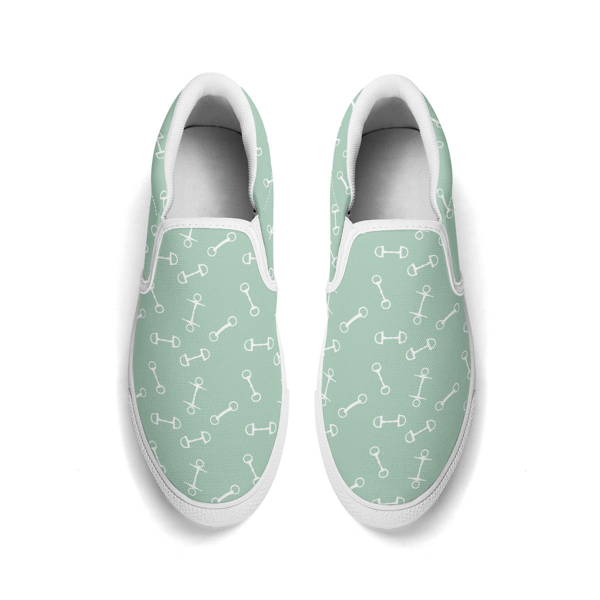 Horse Bit Design Slip On Shoes - Candy Colors - Mint