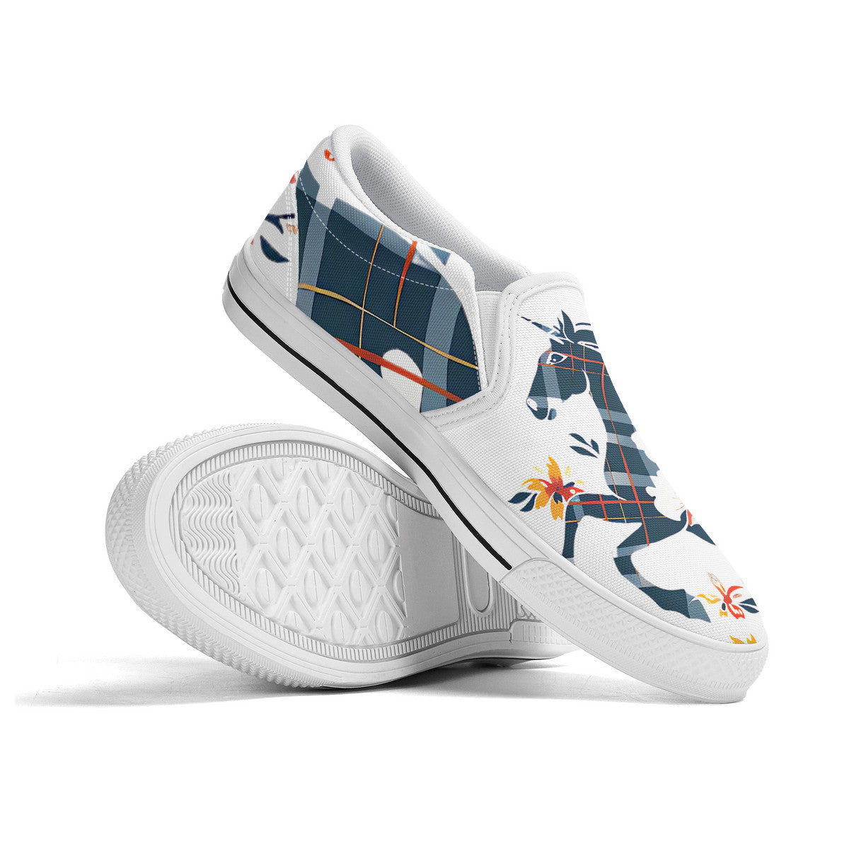 Unicorn Design Slip On Shoes