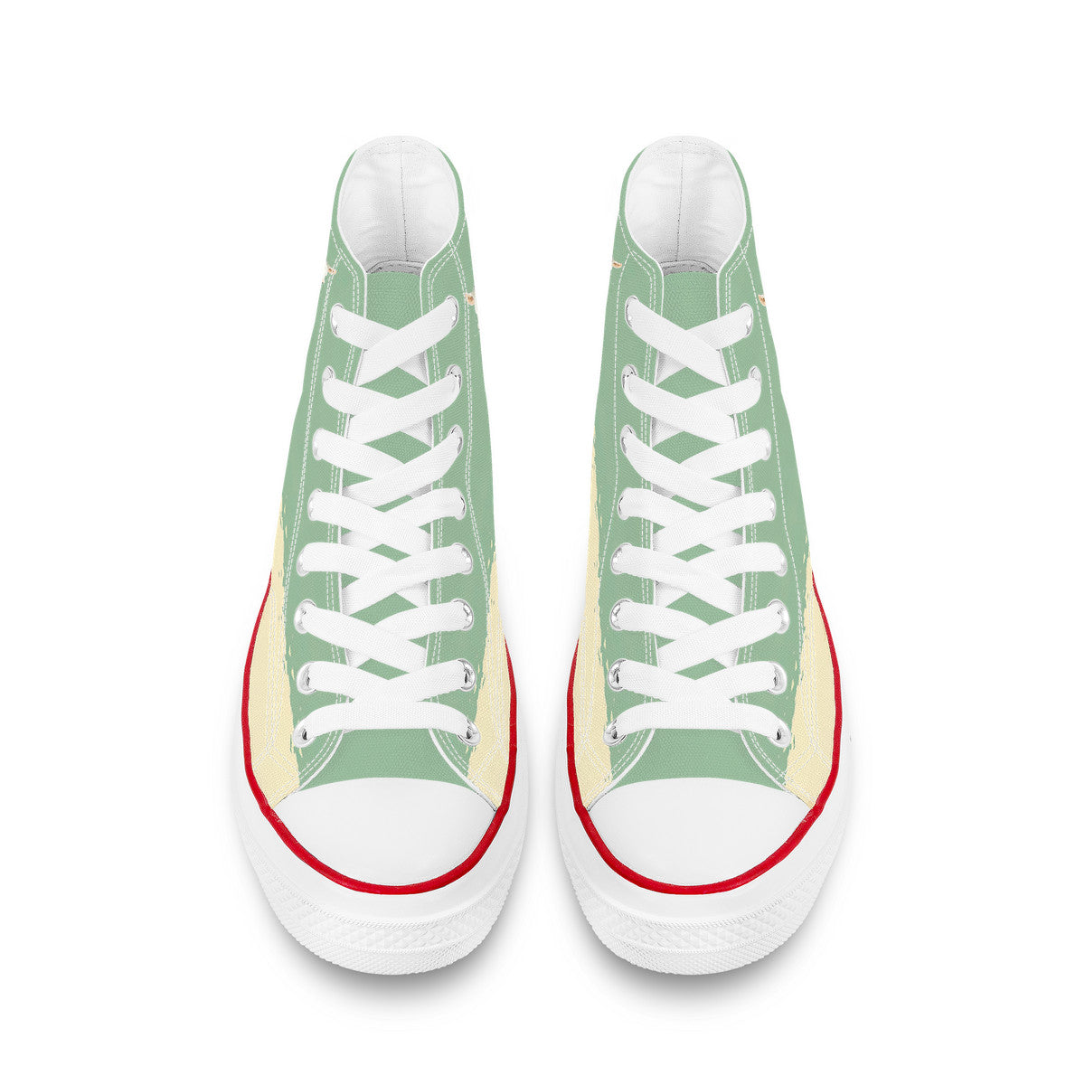 White Horse Mint Green Hi Tops