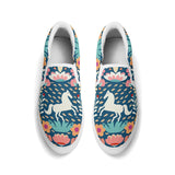 Floral Horse Design Slip On Shoes