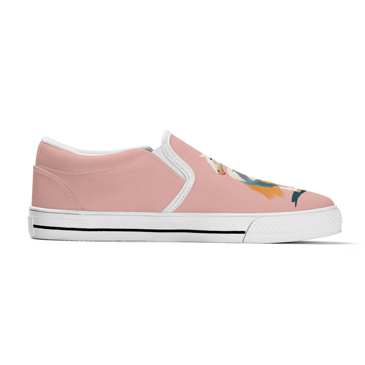 Assymetrical Horse Design  Slip  On Shoes
