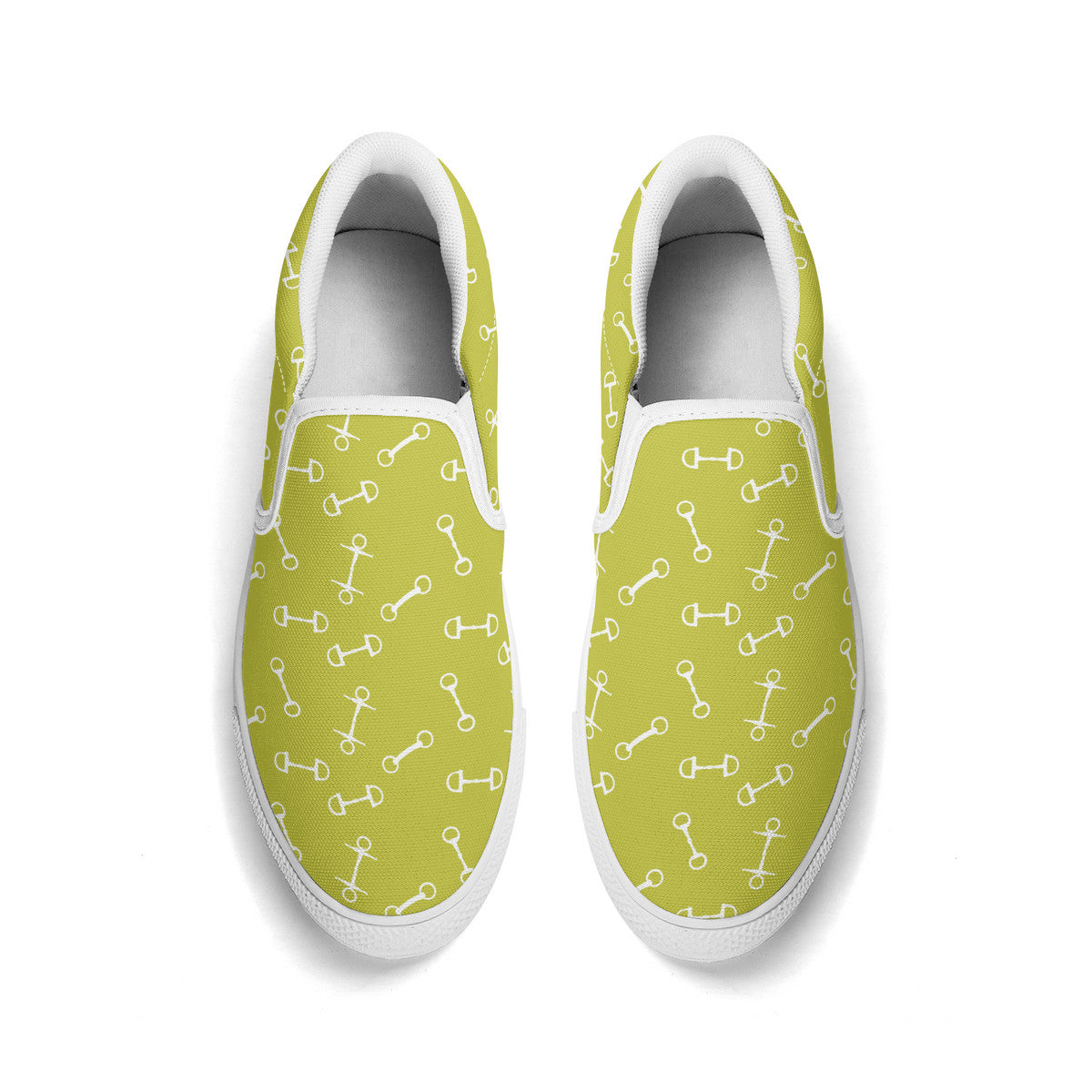 Horse Bit Design Slip On Shoes - Candy Colours - Lime