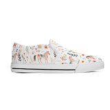 Assymetrical Floral Horse Slip On  Shoes