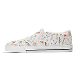 Assymetrical Floral Horse Slip On  Shoes