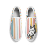 Assymetrical Pastel Fun Slip on Shoes