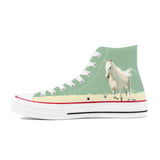 White Horse Mint Green Hi Tops