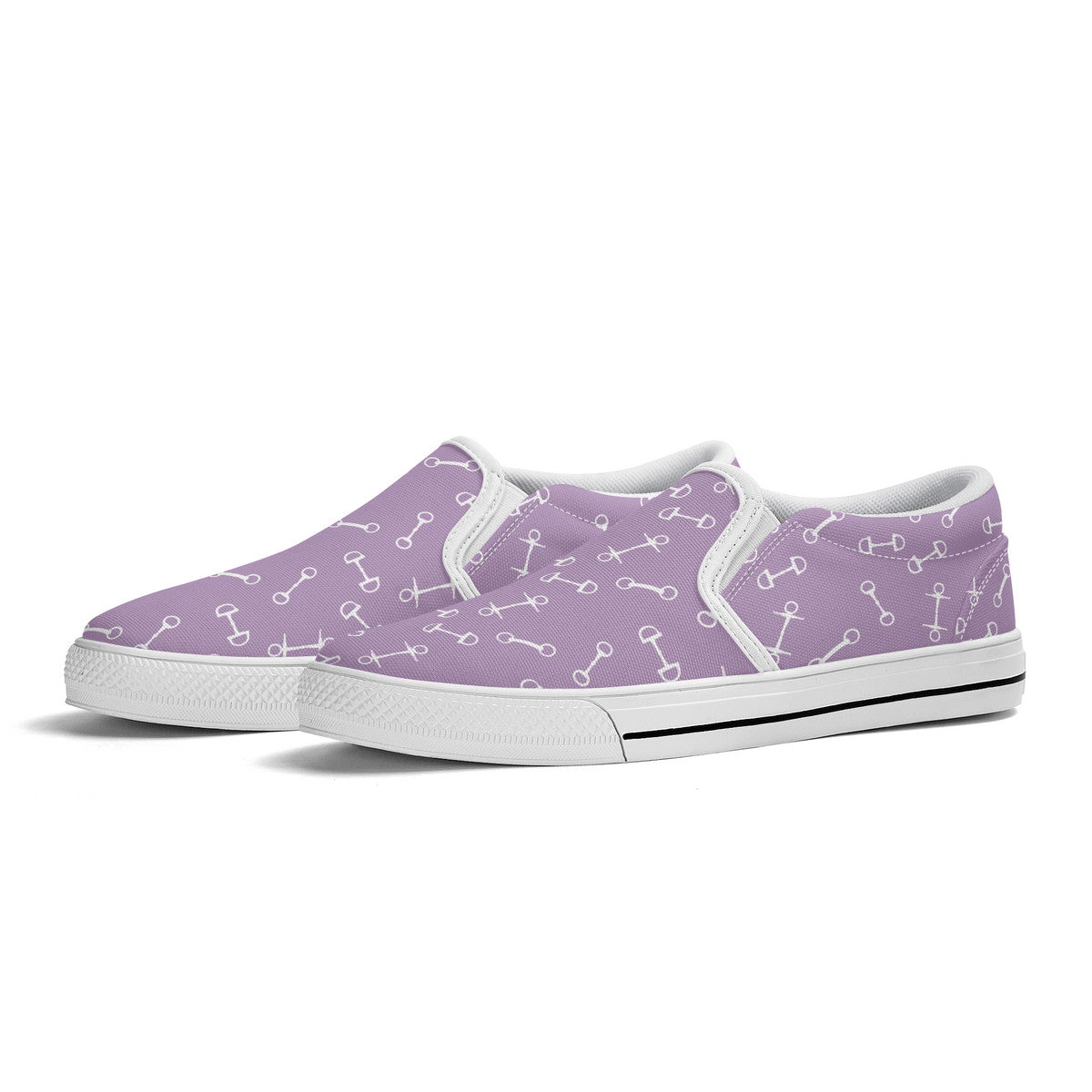 Horse Bit Design Slip  On Shoes - Candy Colors - Purple
