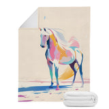 Pastel Horse Micro Fleece Blanket