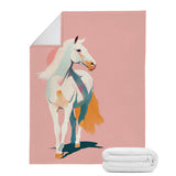 Pink  Boho Micro Fleece Blanket