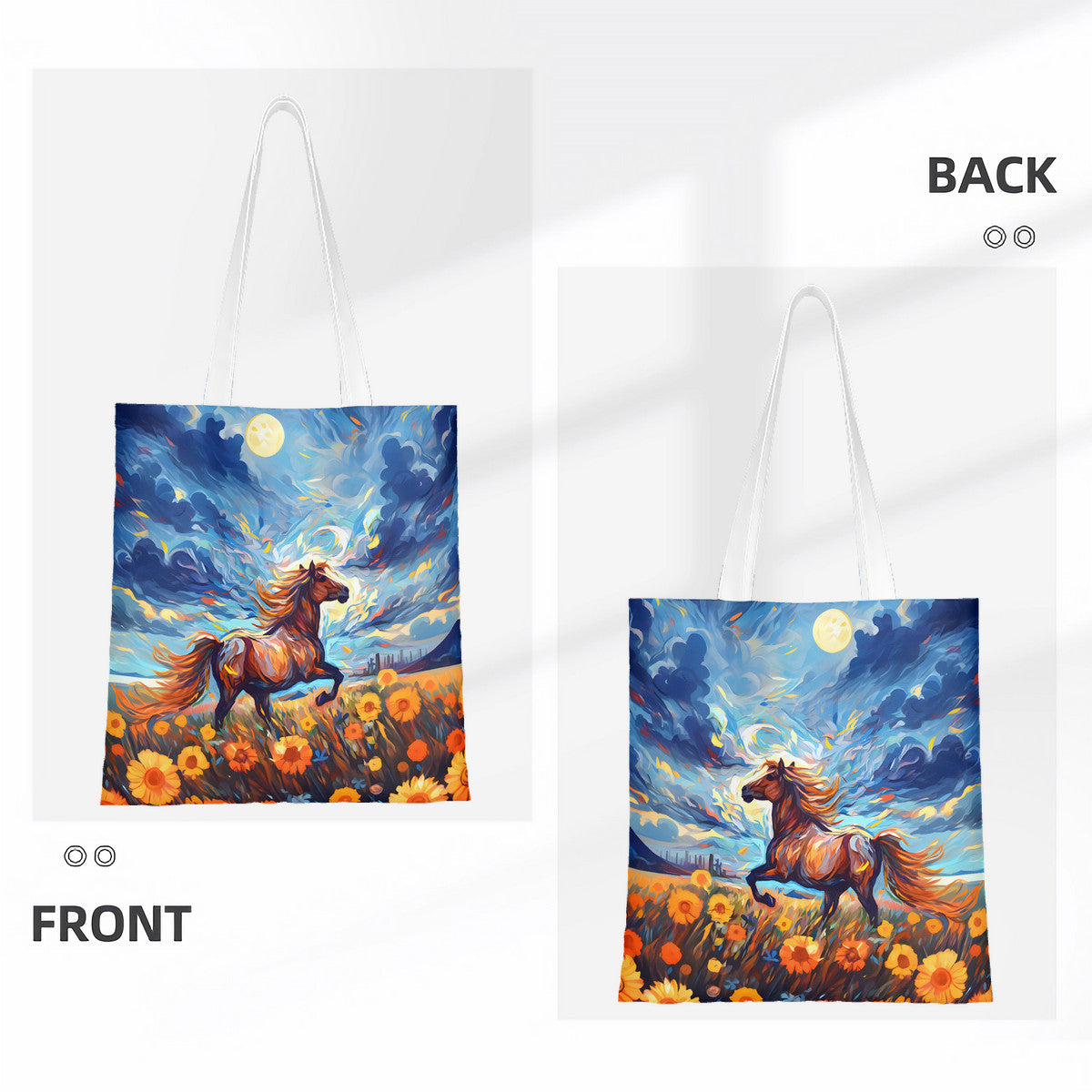 Van Gogh Style Horse  Art Tote Bag
