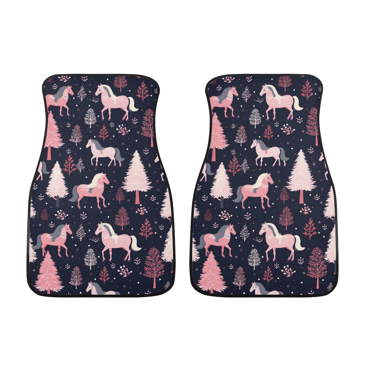 Car Floor Mat - Pink and Horses