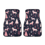 Car Floor Mat - Pink and Horses