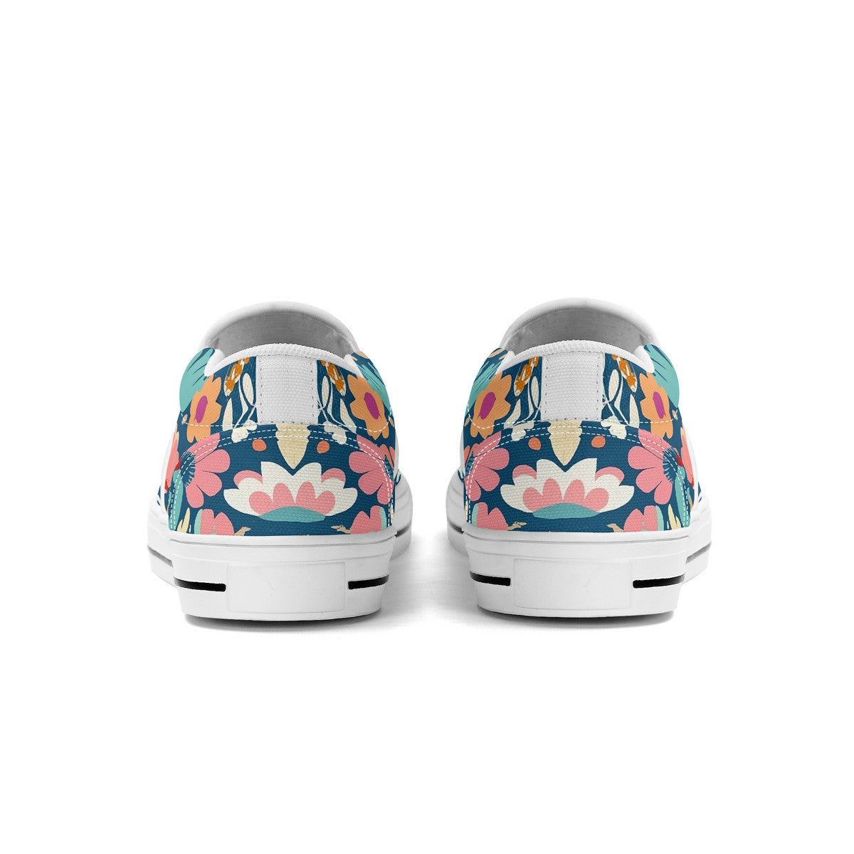 Floral Horse Design Slip On Shoes