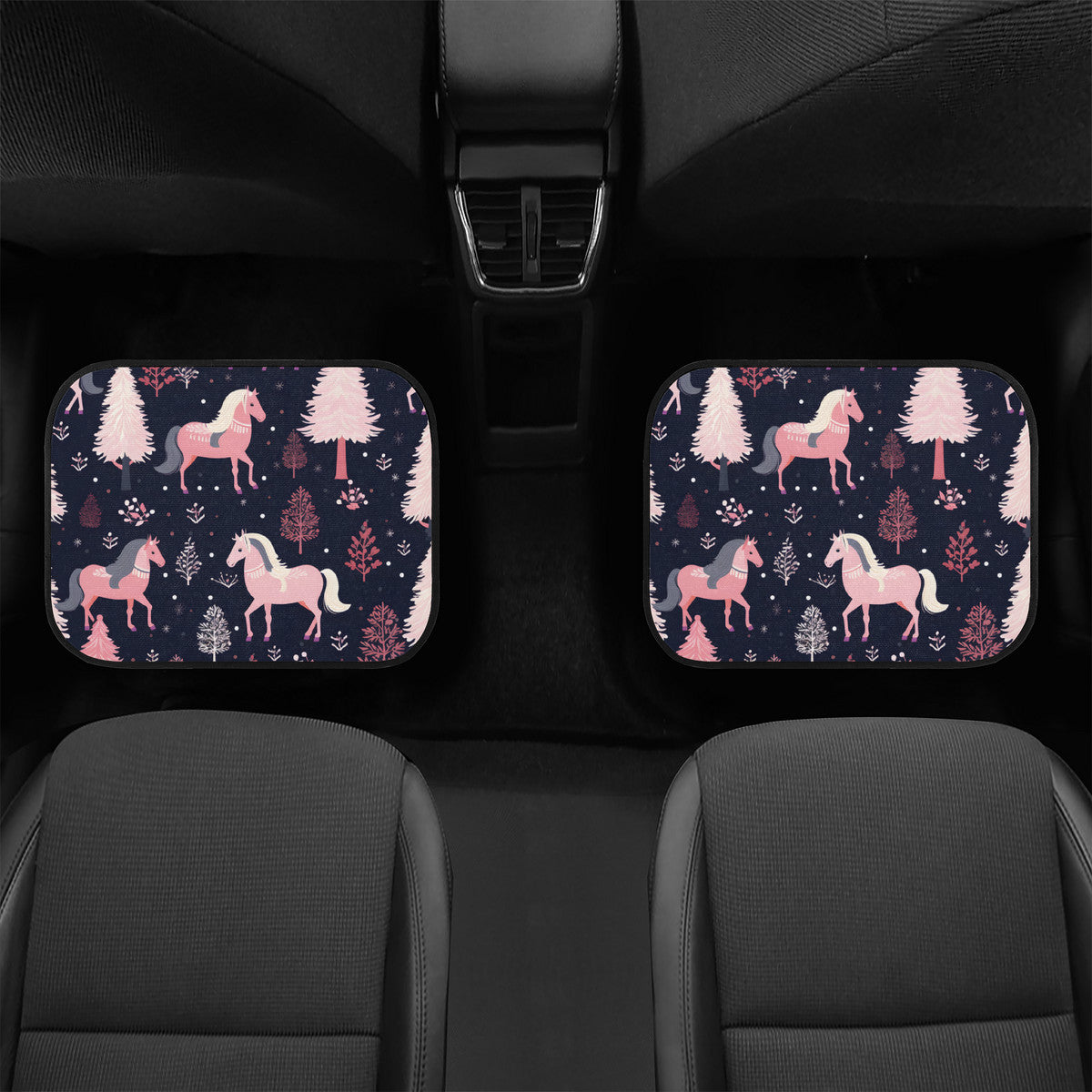 Car Floor Mat - Pink and Horses