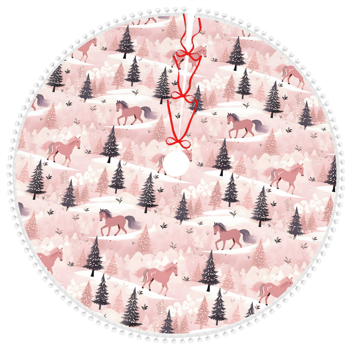 Tree Skirt  - Pink Pom Pony