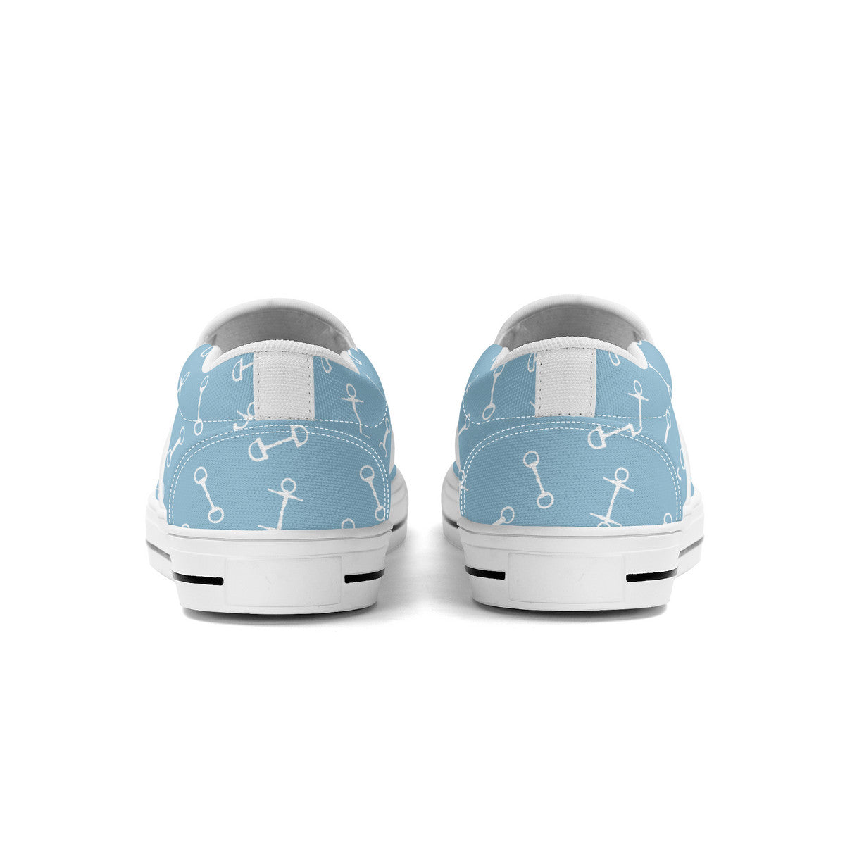 Horse Bit  Design  Slip  On Shoes - Candy Colours - Blue