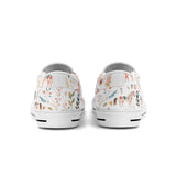 Assymetrical Floral Horse Slip On  Shoes