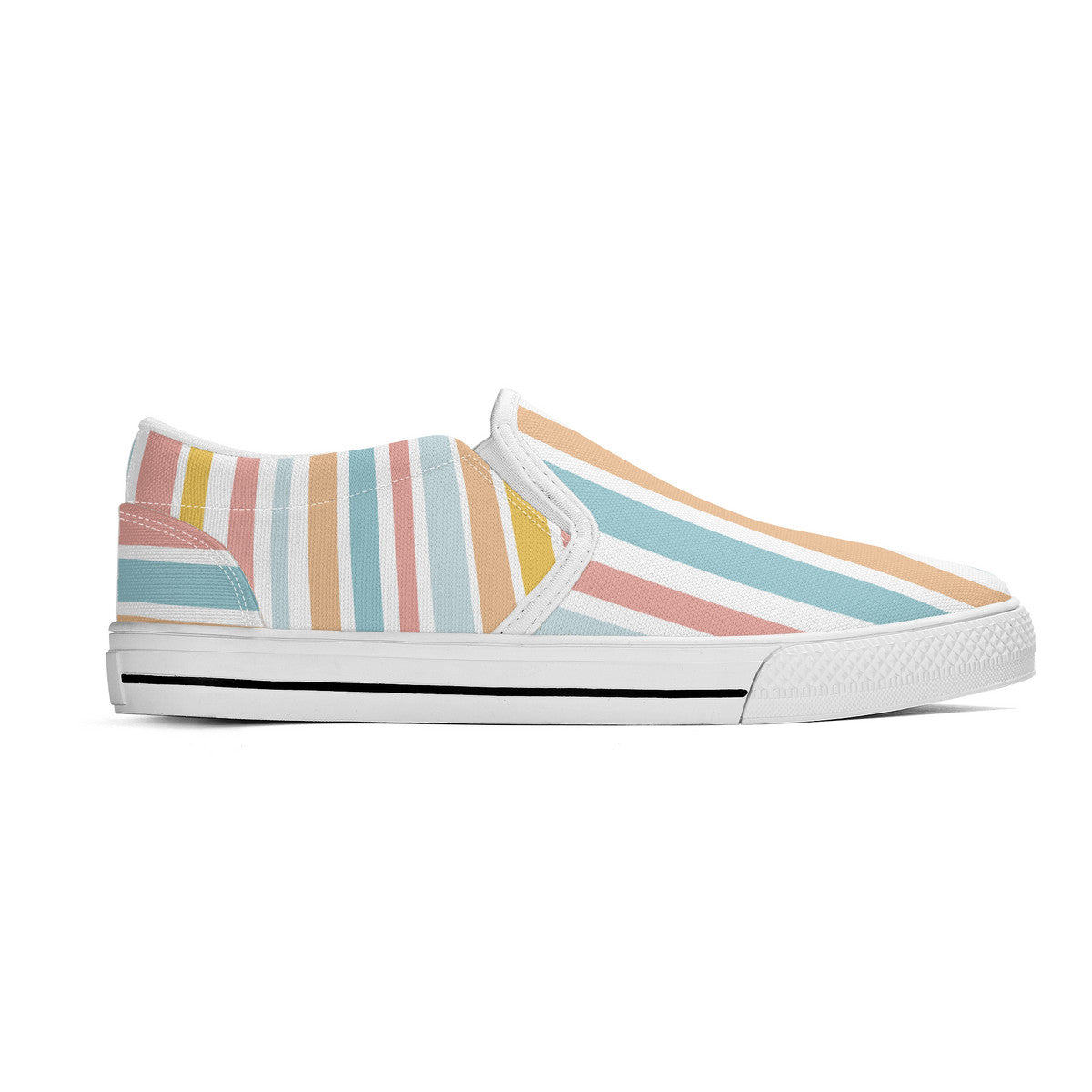 Assymetrical Pastel Fun Slip on Shoes