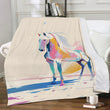 Pastel Horse Micro Fleece Blanket