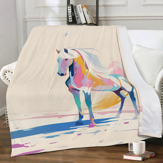 Pastel Horse Micro Fleece Blanket