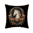 Horse Emblem Velvet Bordered Pillow Covers