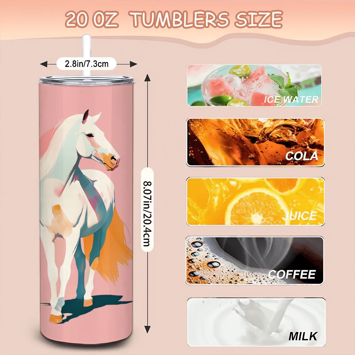 Personalized Boho Pink Stainless Steel Tumbler
