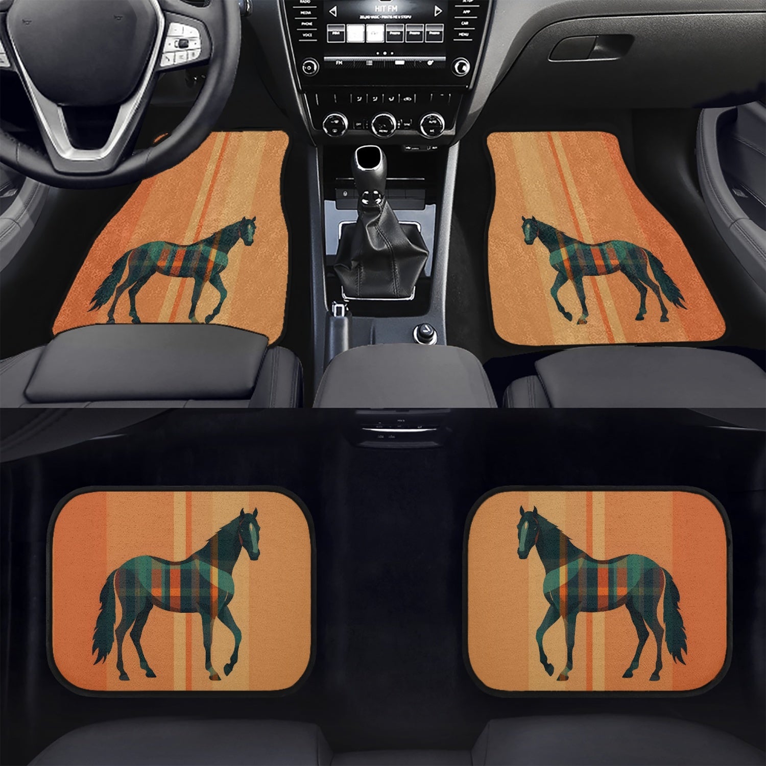 Car Floor Mat - Warm Orange