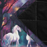 Horse Themed, breathable and light weight blanket with shams quilted on both sides. Horse & animal Lover Gift