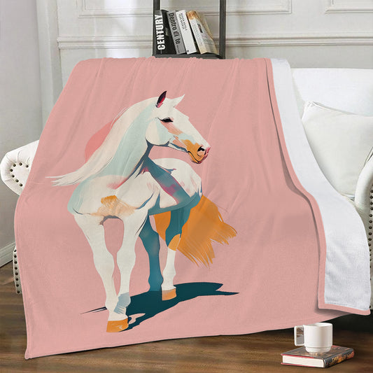 Pink  Boho Micro Fleece Blanket