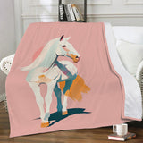 Pink  Boho Micro Fleece Blanket