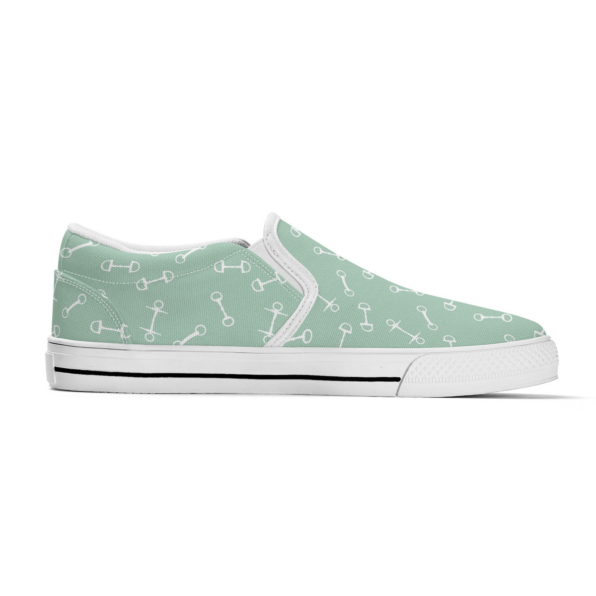 Horse Bit Design Slip On Shoes - Candy Colors - Mint