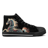Black Horse Lace Up Hi Tops