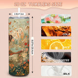 Wildflower Walk Straight Stainless Steel Tumbler