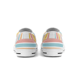 Assymetrical Pastel Fun Slip on Shoes