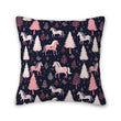 Pink and Horses Throw Pillow Covers