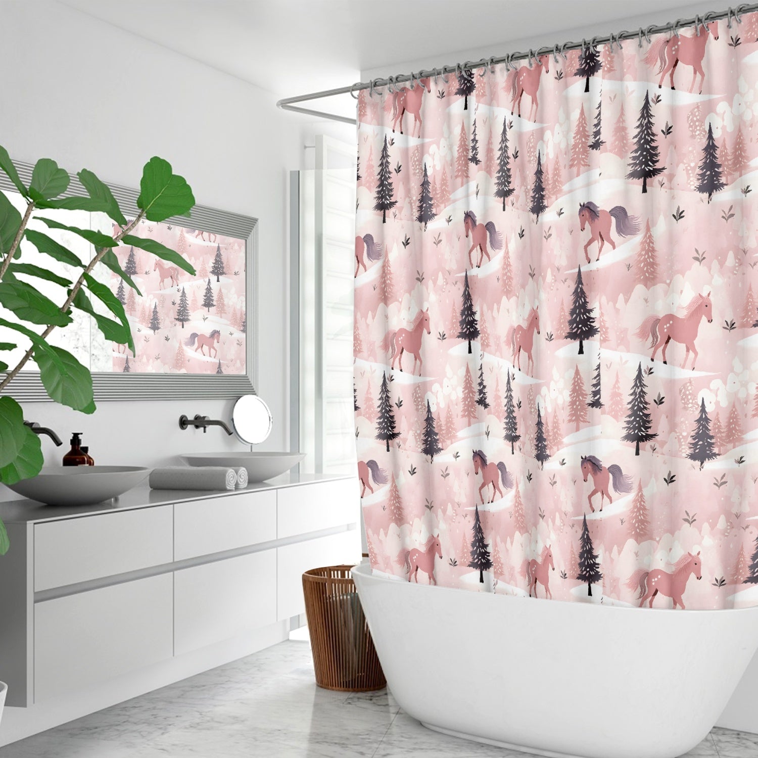 Shower Curtain - Pink Pony