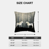 In Woods Velvet Bordered Throw Pillow Covers