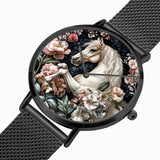 Premium stainless steel watch with horse design for horse lovers