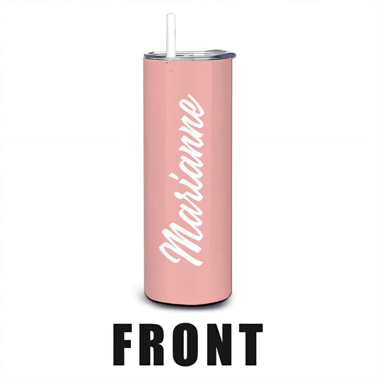 Personalized Boho Pink Stainless Steel Tumbler